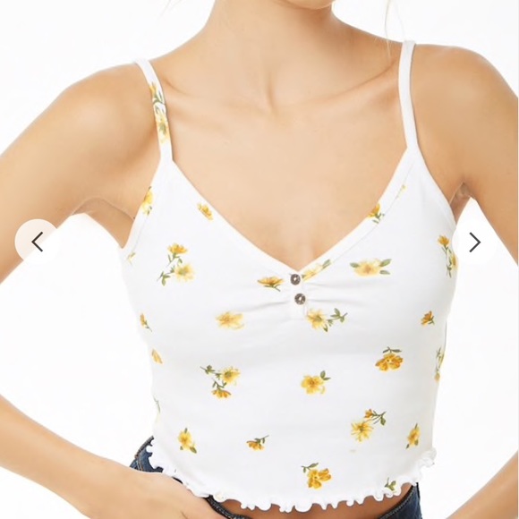 Forever 21 Tops - F21 Floral Print Cropped Cami